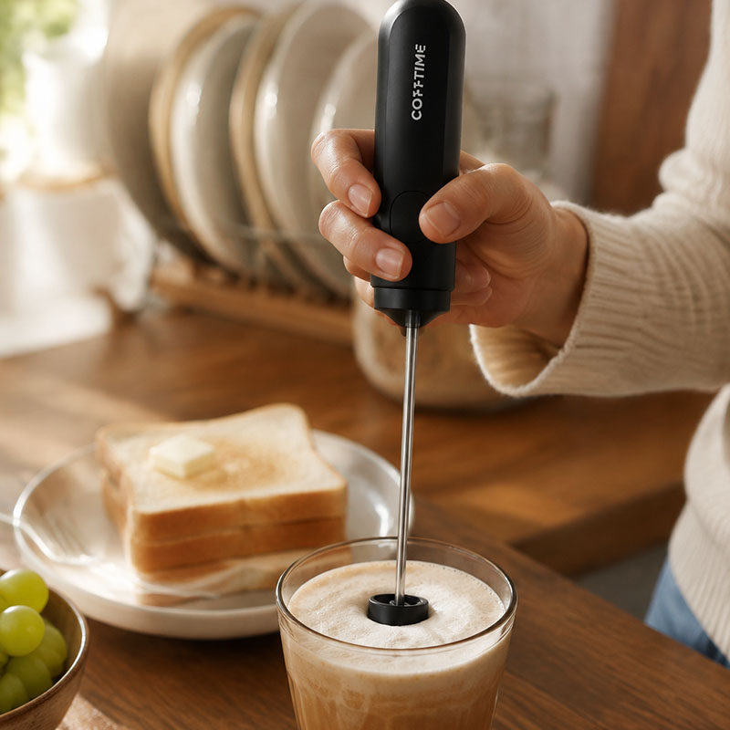 Electric Milk Frother Handheld - جهاز كهربائي لصنع رغوة الحليب، يخفق