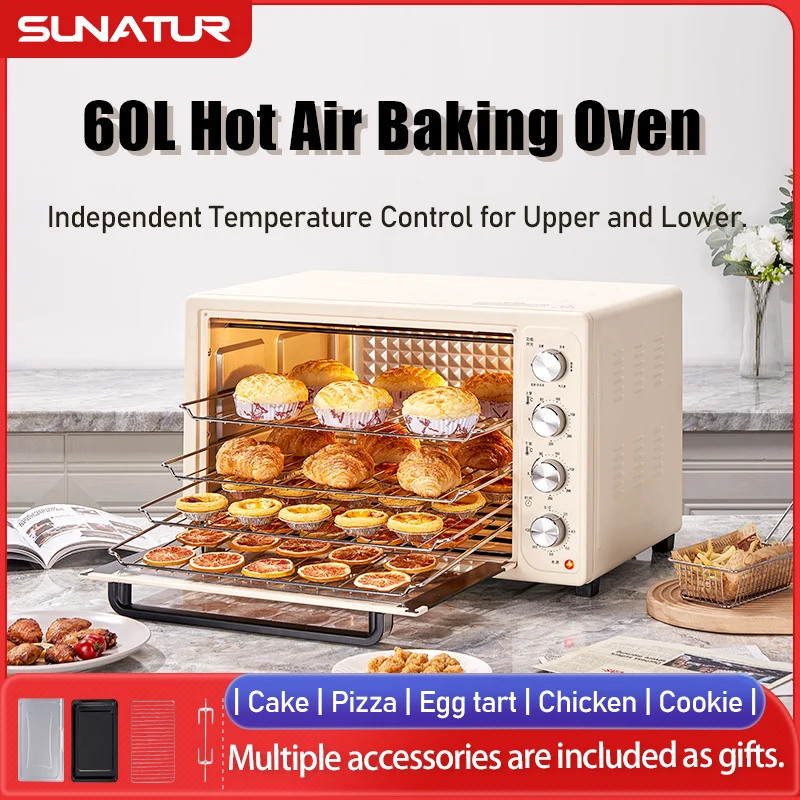 Small Appliances - فرن تدوير الهواء الساخن SUNATUR بقوة