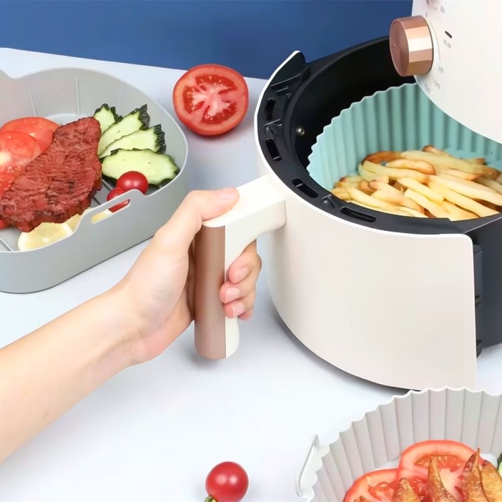بطانة سلة القلاية الهوائية الم - مراجعة Air Fryer Silicone Pot Liner وسعره